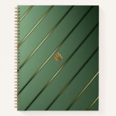 Luxe Sage Groen & Goud Notitieboek (Voorkant)