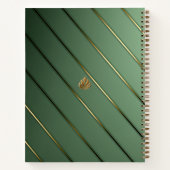 Luxe Sage Groen & Goud Notitieboek (Achterkant)
