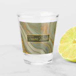 Luxe Sage Onyx Steen met Gouden Aders Shot Glas