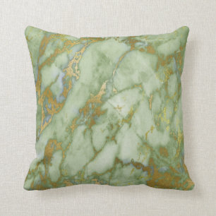 LUXE SAGE WHITE GOLD MARBLE INSPIRED CUSHION KUSSEN
