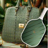 Luxe saliegroen & goud pickleball paddle
