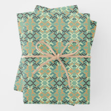 Luxe Saliegroene Geometrische Stamloze Naadloze