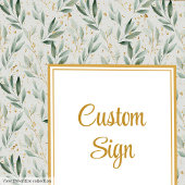 Luxe Saliegroene Gouden Blad Bruiloft Aangepaste P Poster