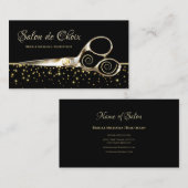 Luxe Salon Gold Sparkles Hair Stylist Schaar Visitekaartje (Voorkant / Achterkant)