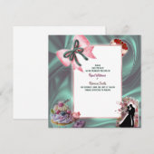 Luxe Satijnen Strik Save the Date Aankondiging (Voorkant / Achterkant)