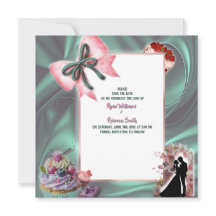 Luxe Satijnen Strik Save the Date Aankondiging