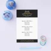 Luxe schaar Logo Hair Stylist Beauty Salon Flyer (Enkel)