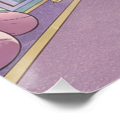 Luxe Schattigee Comic Woman Oefening Perfect Poster (Hoek)