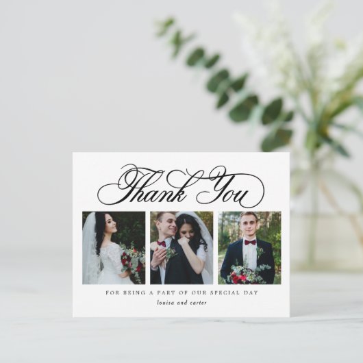 Luxe SCHERPE KLEUR bedankt Briefkaart (Staand voorkant)