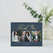 Luxe SCHERPE KLEUR bedankt Briefkaart (Staand voorkant)