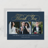 Luxe SCHERPE KLEUR bedankt Briefkaart (Voorkant / Achterkant)