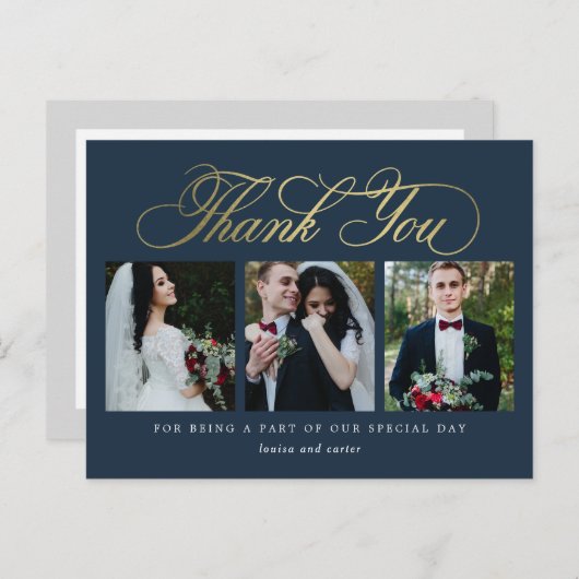 Luxe SCHERPE KLEUR bedankt Briefkaart (Voorkant / Achterkant)