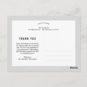 Luxe SCHERPE KLEUR bedankt Briefkaart (Achterkant)