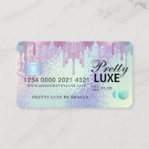 Luxe schoonheidsdruppel Holographic Credit Style B