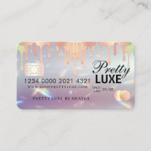 Luxe schoonheidsdruppel Holographic Credit Style B