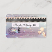 Luxe schoonheidsdruppel Holographic Credit Style B Visitekaartje (Achterkant)