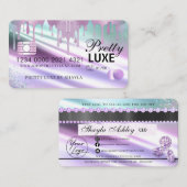 Luxe schoonheidsdruppelende holografische krediets visitekaartje (Voorkant / Achterkant)