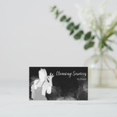 Luxe schoonmaakdiensten Janitorial Glitter Visitekaartje (Staand voorkant)