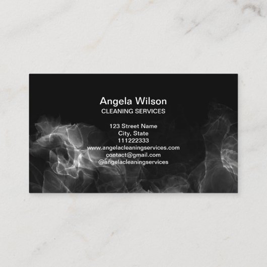 Luxe schoonmaakdiensten Janitorial Glitter Visitekaartje (Achterkant)