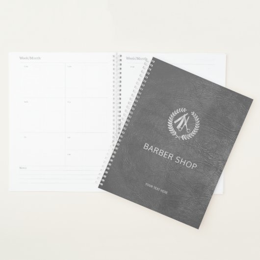 Luxe schouderwinkel zilvergrijs leder planner (Display)