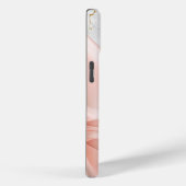 Luxe Schrift Roze Satijn Goud Marmer Kruis Case-Mate iPhone Case (Achterkant / Rechts)