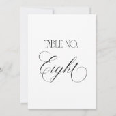 Luxe Script 5x7 Trouwtafel Nummer Acht Bord Kaart (Achterkant)