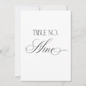 Luxe Script 5x7 Trouwtafel Nummer Negen Bord Kaart (Voorkant)