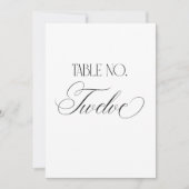 Luxe Script 5x7 Trouwtafel Nummer Twaalf Bord Kaart (Voorkant)