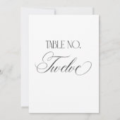 Luxe Script 5x7 Trouwtafel Nummer Twaalf Bord Kaart (Achterkant)