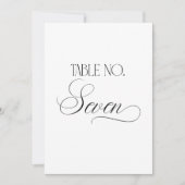 Luxe Script 5x7 Trouwtafel Nummer Zeven Bord Kaart (Voorkant)