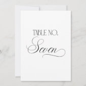 Luxe Script 5x7 Trouwtafel Nummer Zeven Bord Kaart (Achterkant)