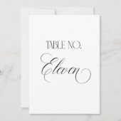 Luxe Script 5x7 Wedding Table Number Eleven Sign Kaart (Voorkant)