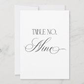 Luxe Script 5x7 Wedding Table Number Nine Sign Kaart (Achterkant)