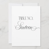 Luxe Script 5x7 Wedding Table Number Sixteen Sign Kaart (Achterkant)