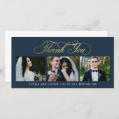 Luxe script bewerkbare KLEUR Dank u kaarten (Voorkant / Achterkant)