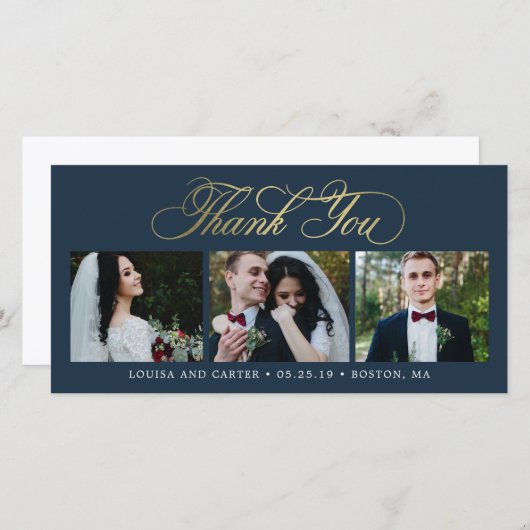 Luxe script bewerkbare KLEUR Dank u kaarten (Voorkant / Achterkant)