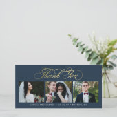 Luxe script bewerkbare KLEUR Dank u kaarten (Staand voorkant)