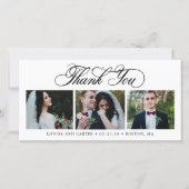 Luxe script bewerkbare KLEUR Dank u kaarten (Voorkant)