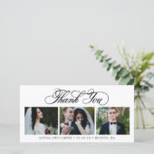 Luxe script bewerkbare KLEUR Dank u kaarten (Staand voorkant)