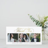 Luxe script bewerkbare KLEUR Dank u kaarten (Staand voorkant)