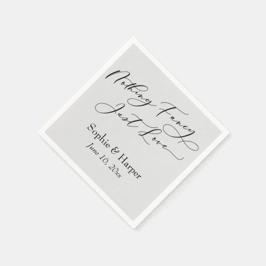 Luxe script eenvoudig niets Fancy Servet (Hoek)