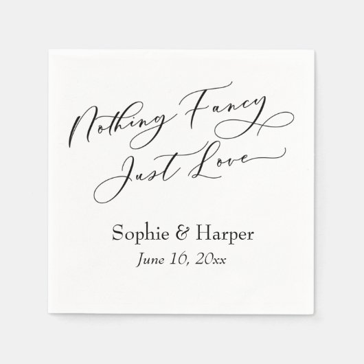 Luxe script eenvoudig niets Fancy Servet (Voorkant)