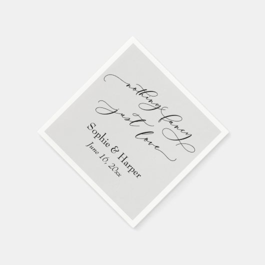 Luxe script eenvoudig niets Fancy Servet (Hoek)