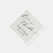 Luxe script eenvoudige typografie Liefde & Dank Gr Servet (Hoek)