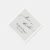 Luxe script eenvoudige typografie Liefde & Dank Gr Servet (Hoek)