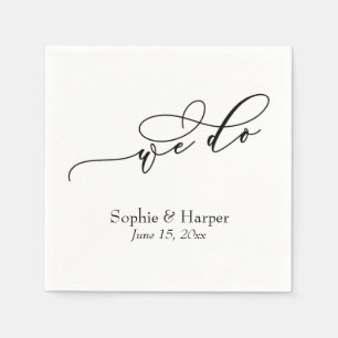 Luxe script eenvoudige typografie Wij doen Servet