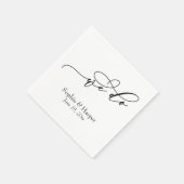 Luxe script eenvoudige typografie Wij doen Servet (Hoek)