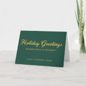 Luxe Script Holiday Greetings Feestdagen Kaart (Voorkant)