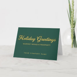 Luxe Script Holiday Greetings Feestdagen Kaart