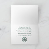 Luxe Script Kerstgroeten Feestdagen Kaart (Binnen)